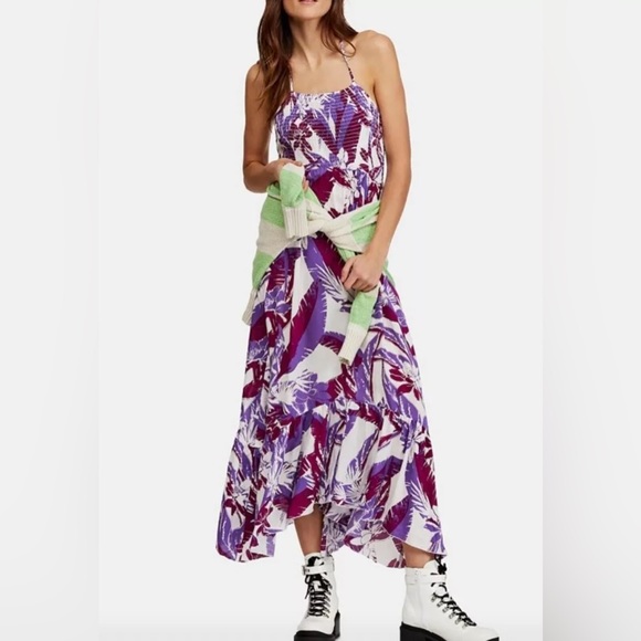 FP Free People Heat Wave Floral Print beach maxi dress - Picture 1 of 11